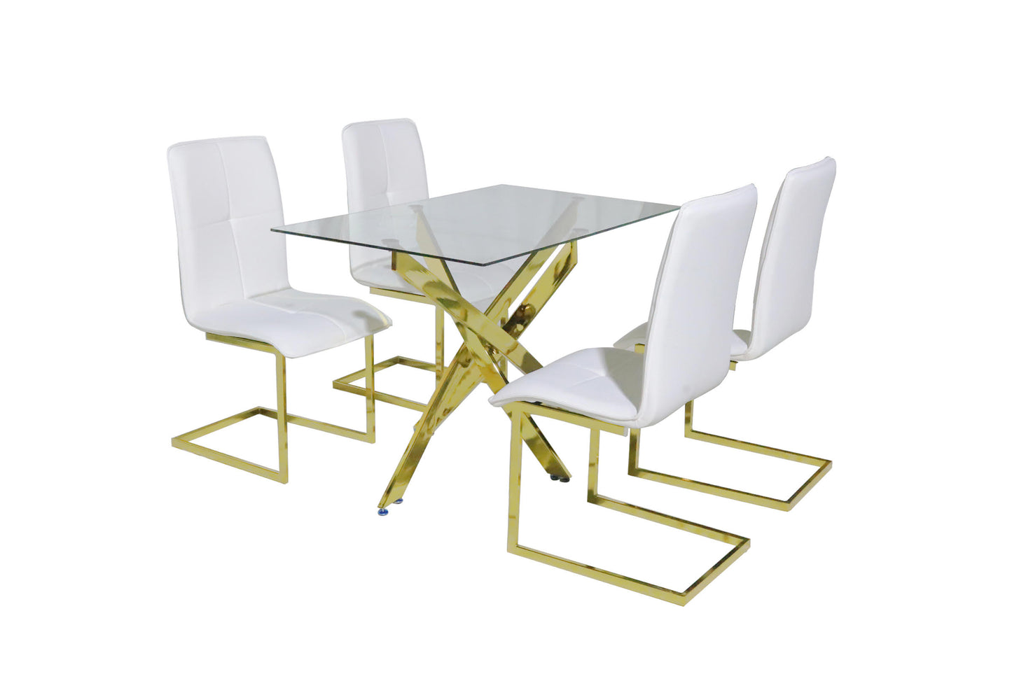 2125 Dining Set White 5pcs