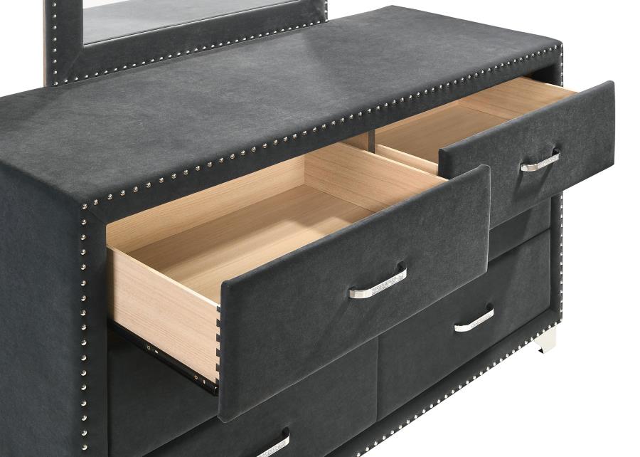 Melody 4-piece Queen Bedroom Set Grey (mattress not included)