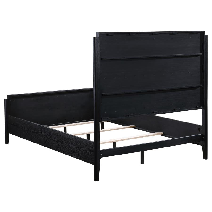Brookmead 60-inch Upholstered Bed Black (mattress not included)