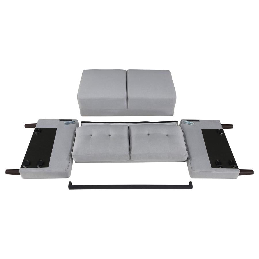 Bowen 3-piece Upholstered Track Arm Tufted Sofa Set Grey or Beige