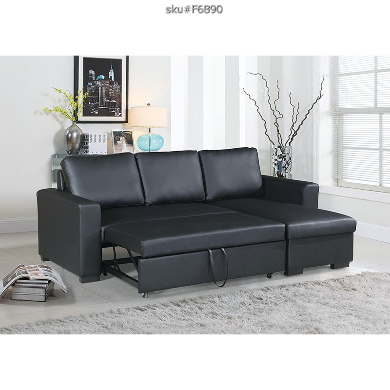 F6890 CONVERTIBLE SECTIONAL BLACK