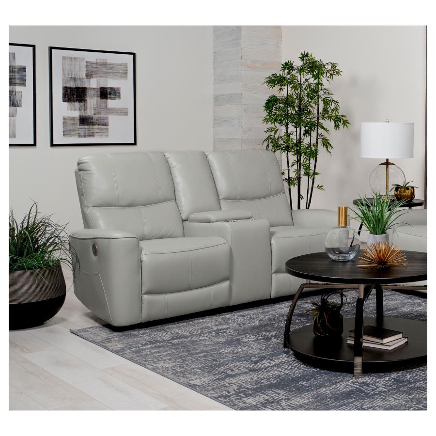 Greenfield 3-piece Power Reclining Sofa Set Dove Grey