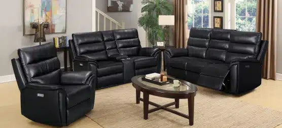 6700PP BLACK 2 PCS SET,SOFA- LOVESEAT