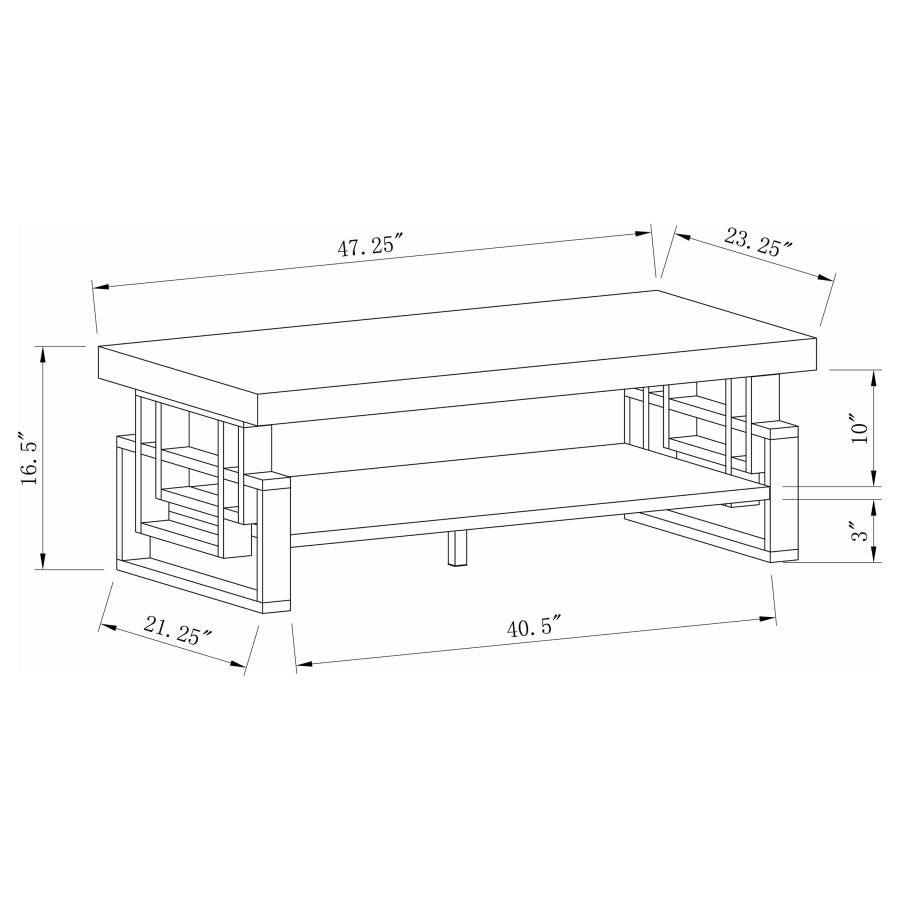 Schmitt Rectangular Side White High Gloss