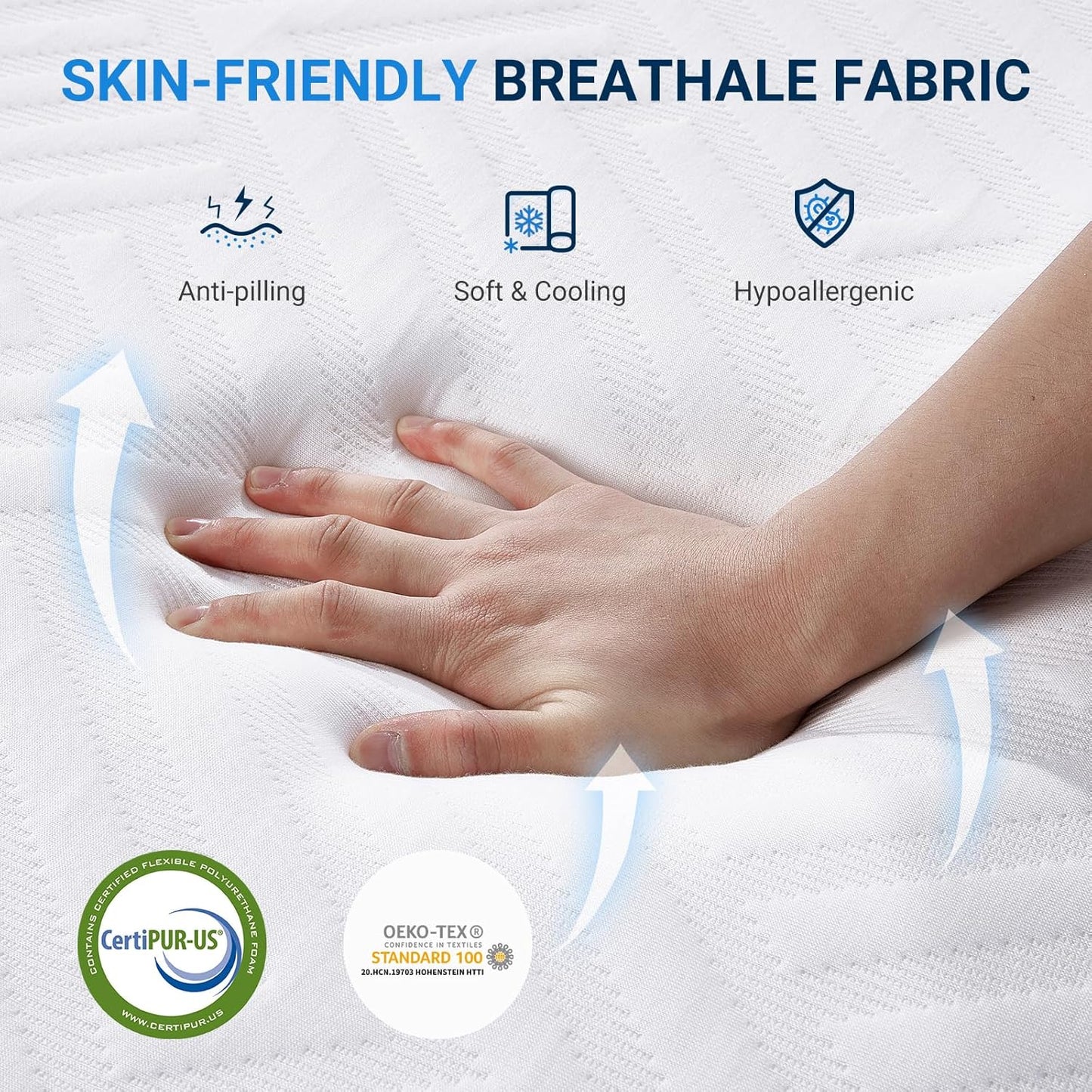 Avenco Size Mattress, 12 inch Mattress with Gel Memory Foam, Medium Firm, Mattress in a Box, Pressure Relief & Motion Isolation,