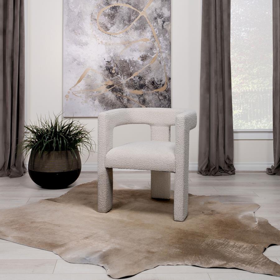 Petra Boucle Upholstered Accent Side Chair White ,black or brown
