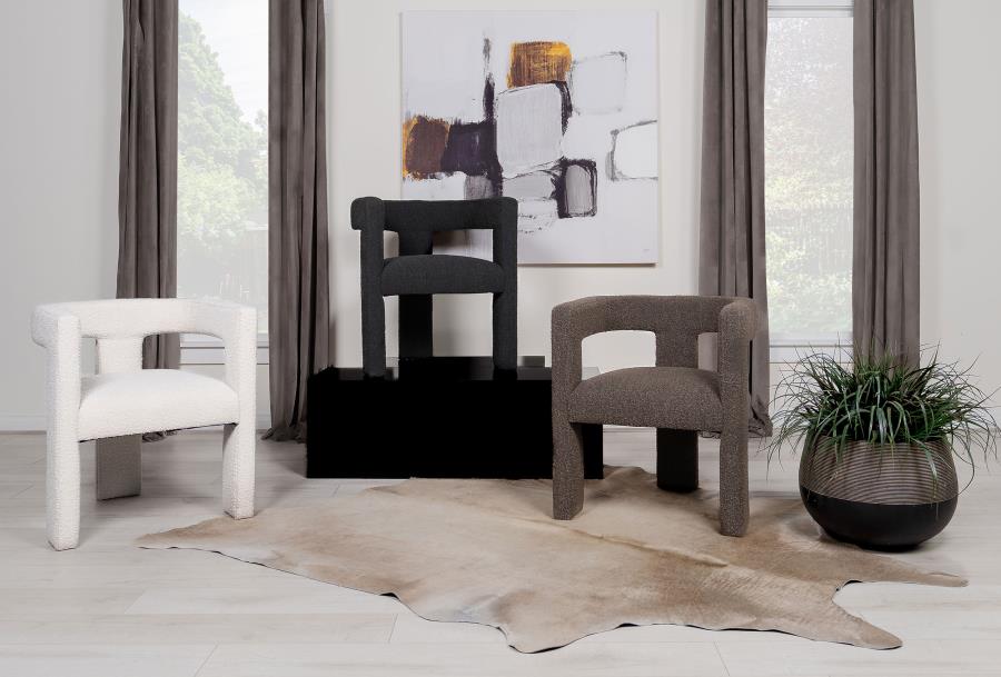 Petra Boucle Upholstered Accent Side Chair White ,black or brown