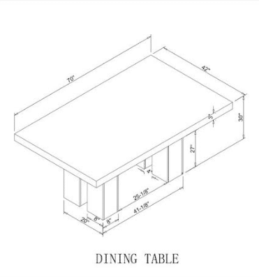 2163 Dining Table ( chairs not included)