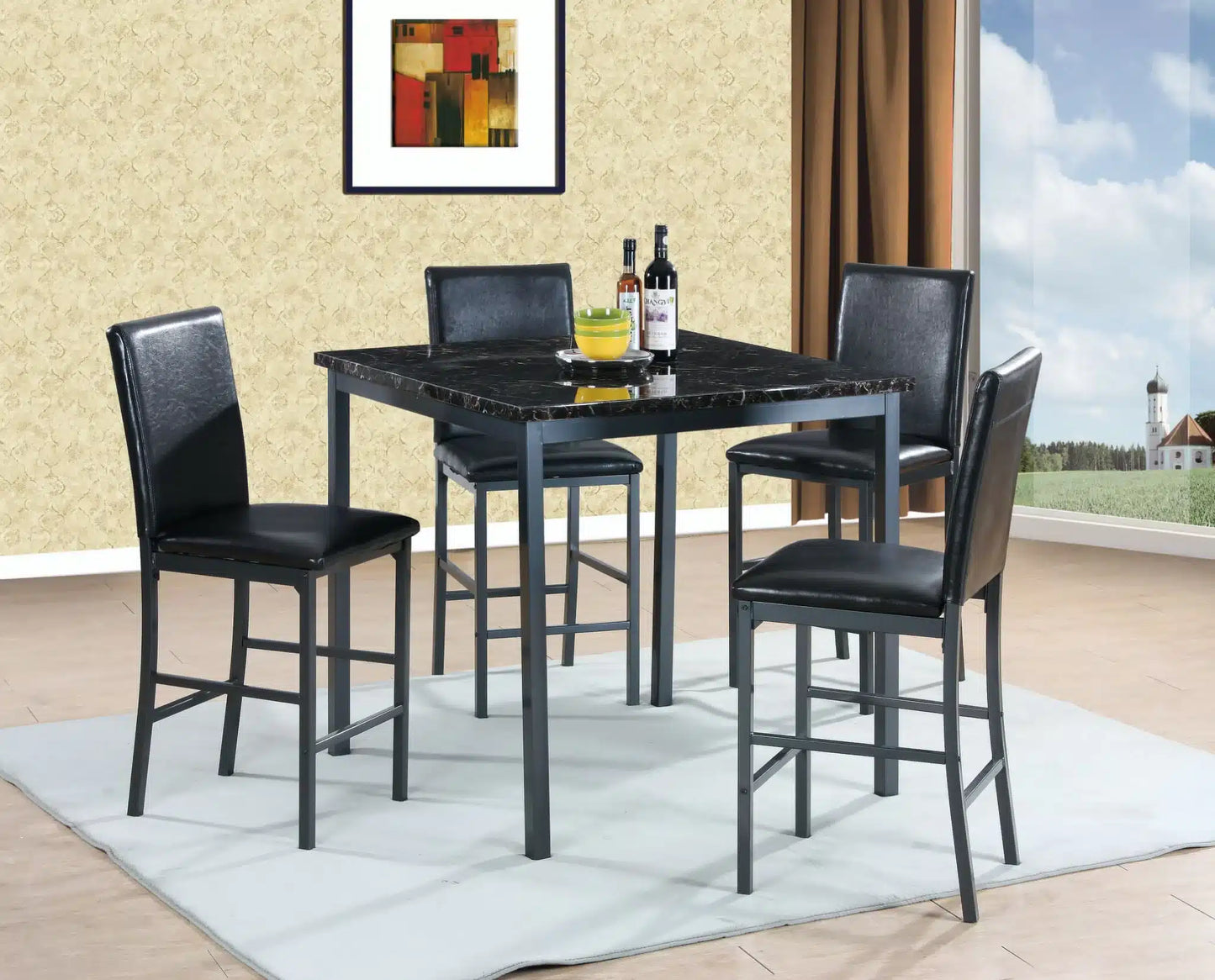 D035 BR COUNTER HIGHT DINING SET