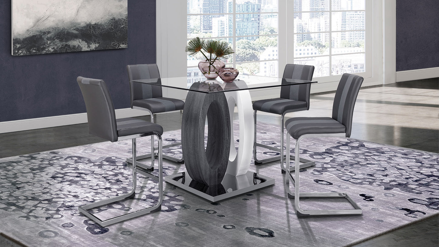 D1628 Bar Table + D915 Bar Stool Gray or White