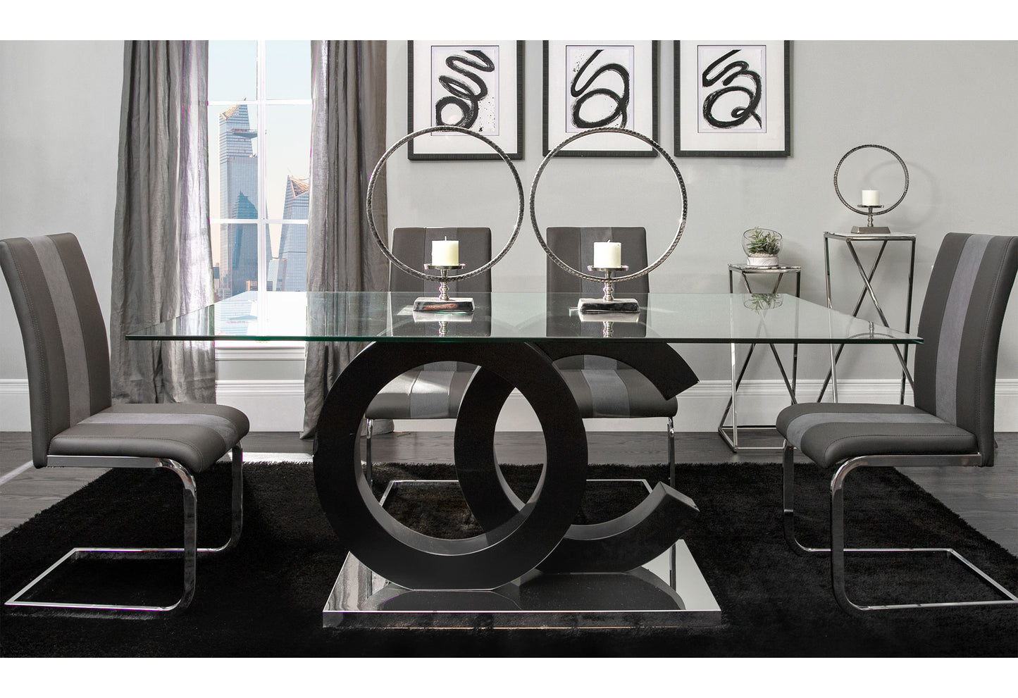 D2207 DT + D915DC Dining Set (5pcs)