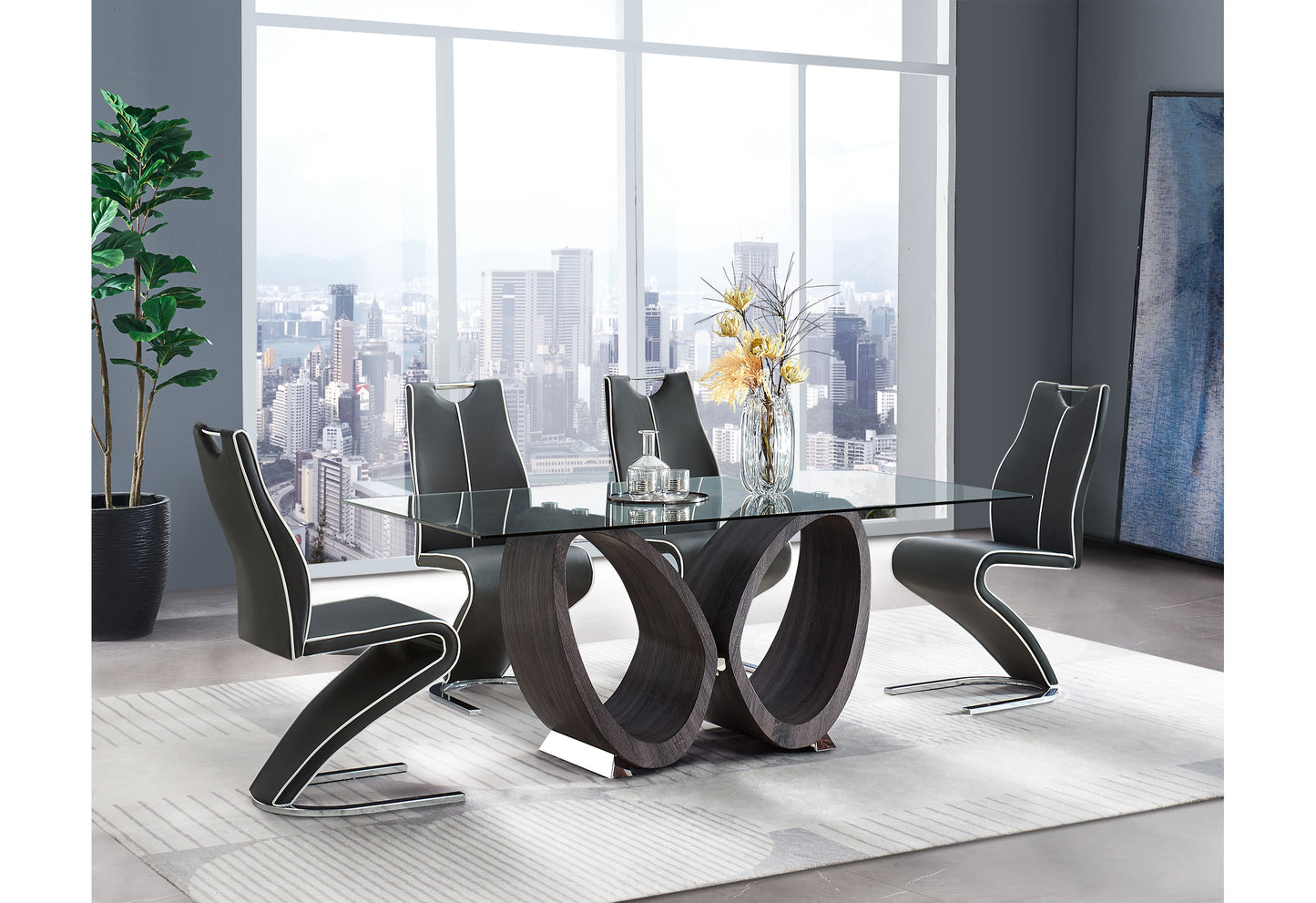 D80012DT + D4127DC Dining Set (5pcs)