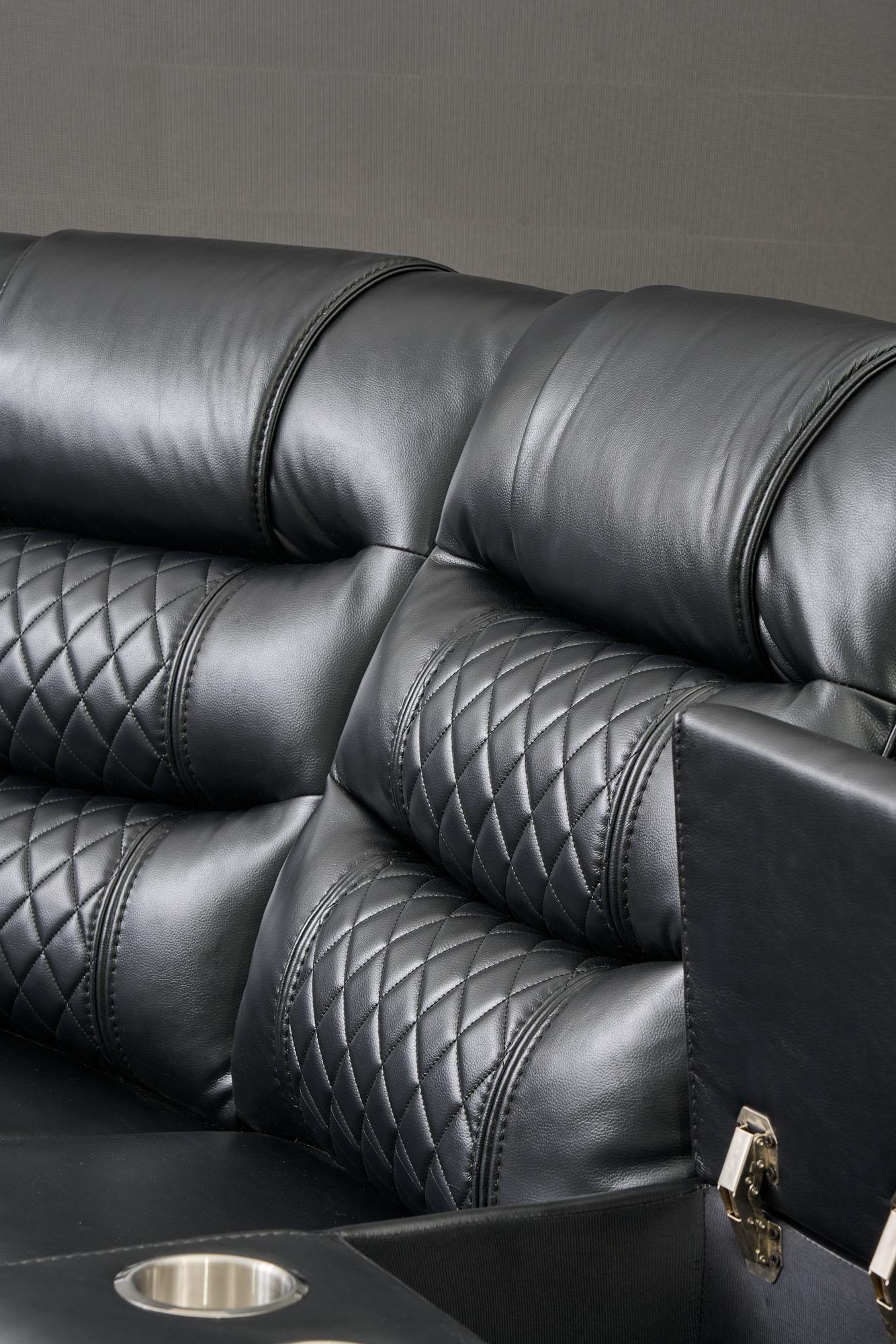 L450 - Victor ( Black )3 PC Reclining Sectional