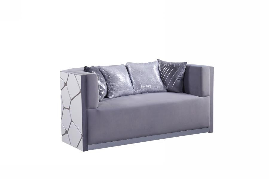 L611 - Noah Grey 2 PC ( Sofa & Loveseat )
