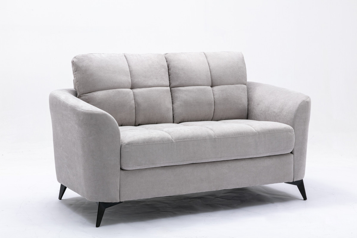 89727LG-SL Pieo Gray Woven Fabric Sofa Loveseat