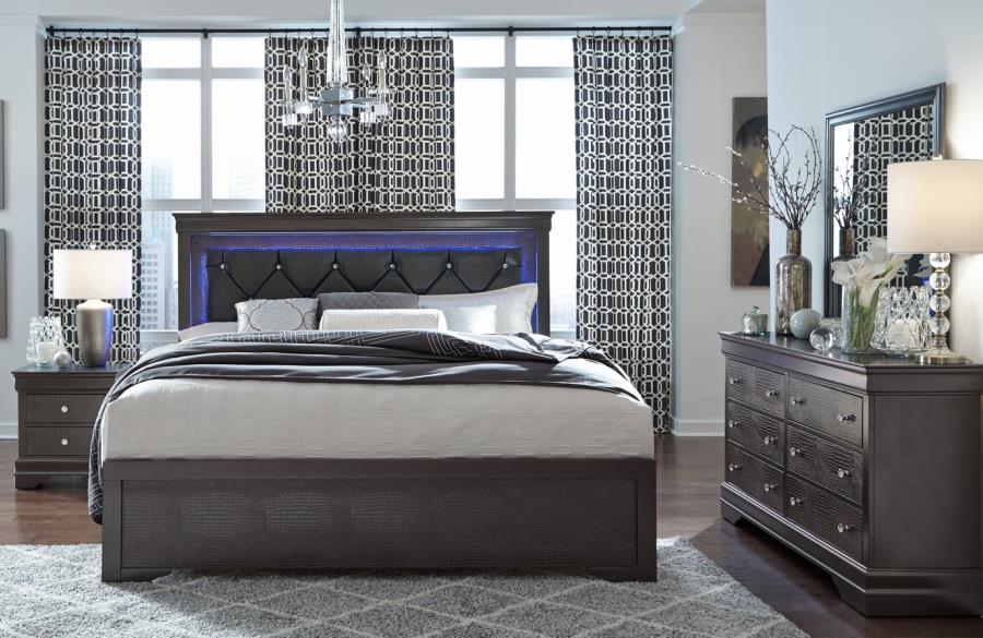 Pompei Full Bed White or Grey (mattress not included)