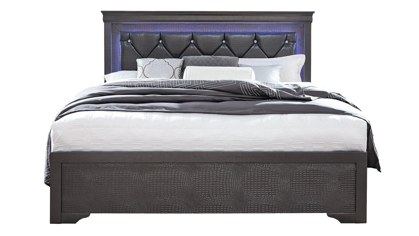 Pompei Full Bed White or Grey (mattress not included)