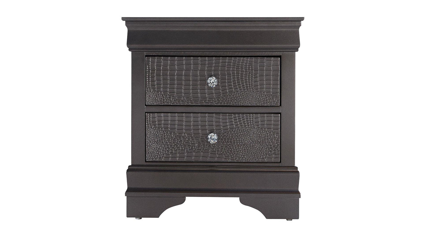 Pompei Gray 4 PC Bedroom Set (mattress not included)