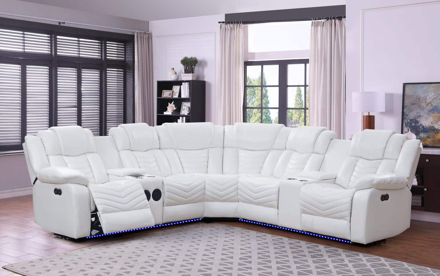 6850 RECLINERS SECTIONAL GREY or BLACK