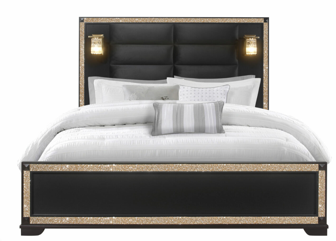 Blake Black 4 PC Bedroom Set (mattress not included)