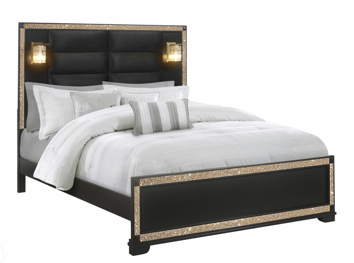 Blake Black Only Bed (mattress not included)