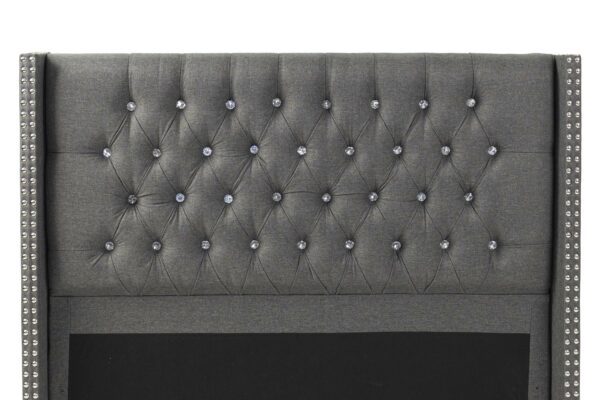 F9371Q Queen Bed Frame Grey (only bed) (Mattress not included)