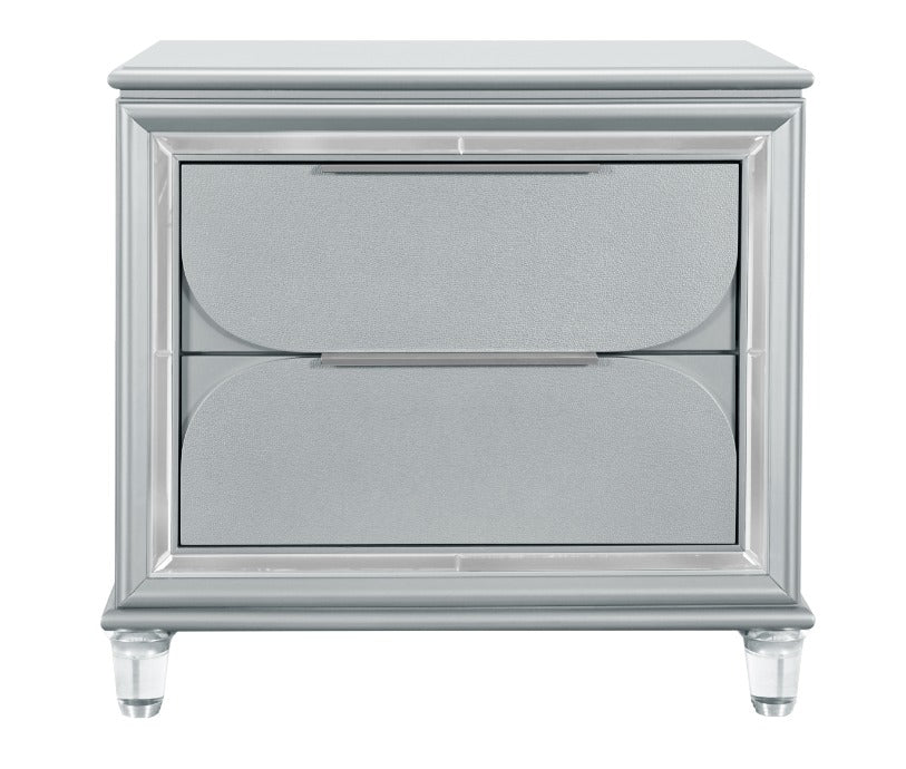 Caleb Silver 4 PC Bedroom Set (mattress or chest not included)