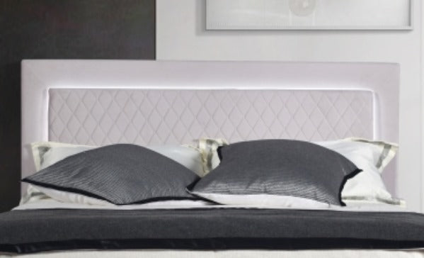 M7515-QUEEN GUILIANA- WARM GRAY QUEEN Fabric Adjustable HB Leg Platform