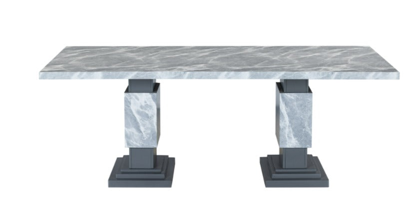 D12 DT + D12 DC Dining - D1212 DT + D12 DC White/Gray Set (5pcs)