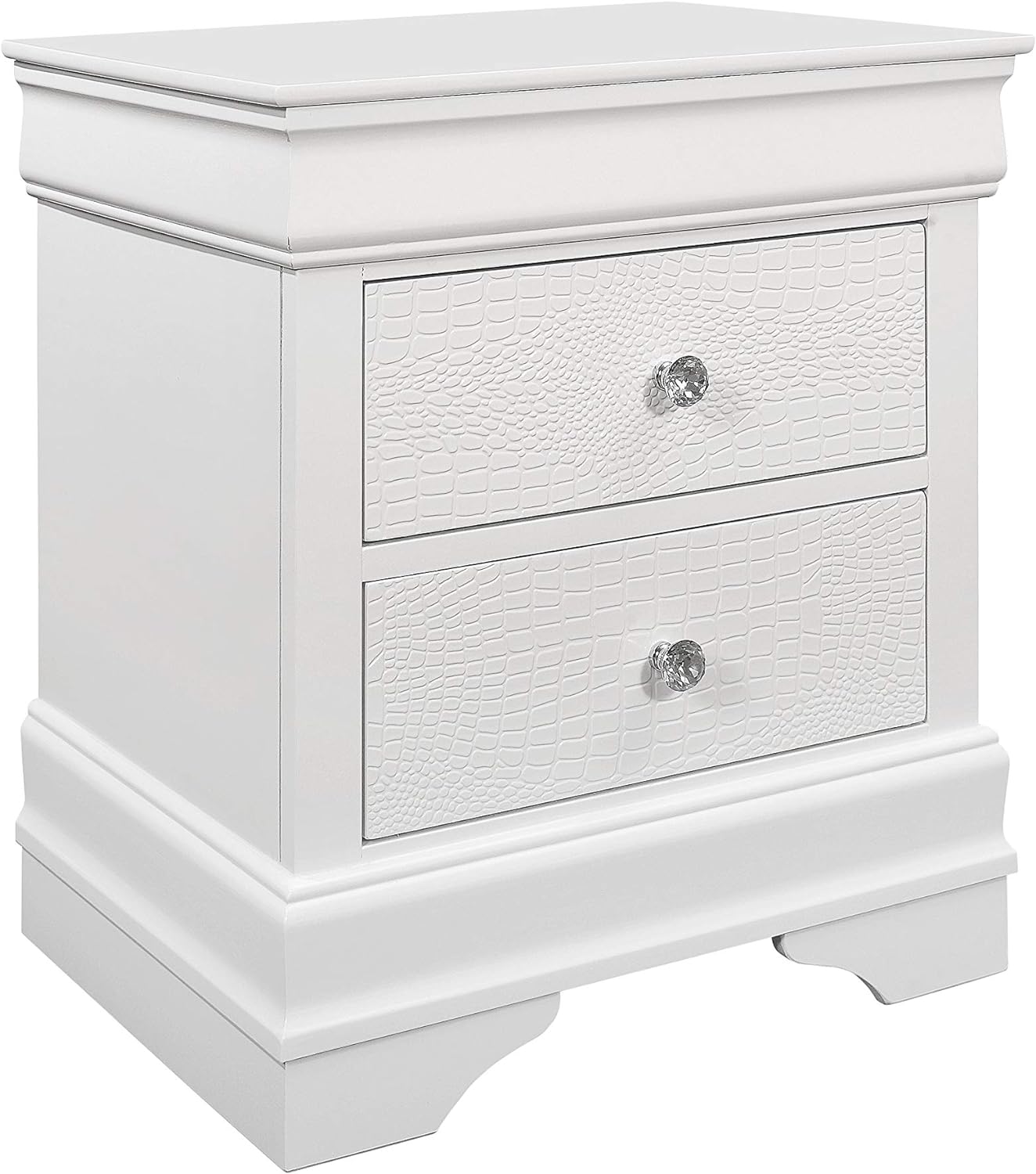 Pompei White 4 PC Bedroom Set (mattress or chest not included)