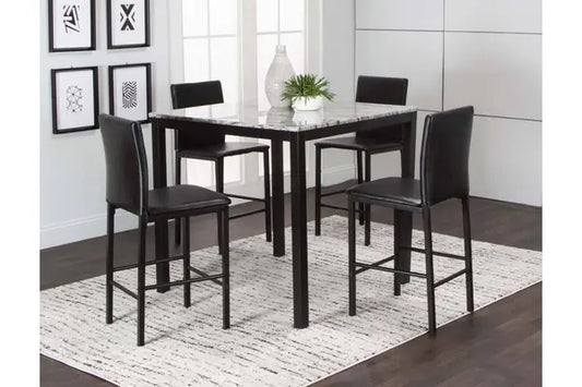 Pub Julie Black dining set 5pcs