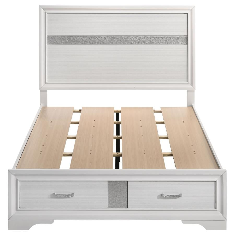 Miranda 51-inch Wood Full Storage Panel Bed White or black