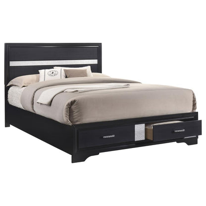 Miranda 51-inch Wood Full Storage Panel Bed White or black