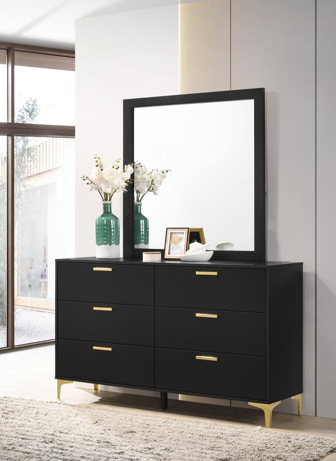 Kendall 4-piece Bedroom Set Black	( mattress not included)