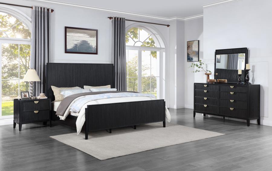 Brookmead 4-piece Queen Bedroom Set Black (Mattress not included)