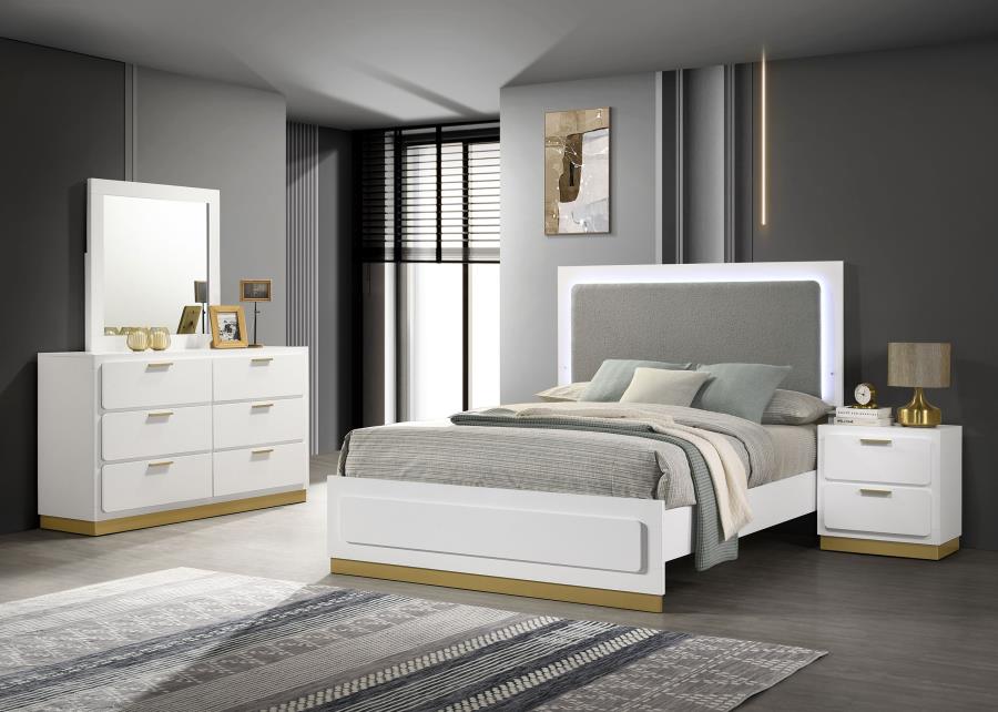 Caraway 4-piece  Bedroom Set White( mattress not included)