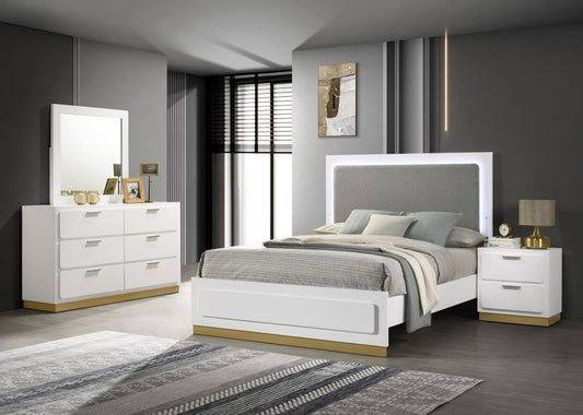 Caraway 4-piece  Bedroom Set White( mattress not included)