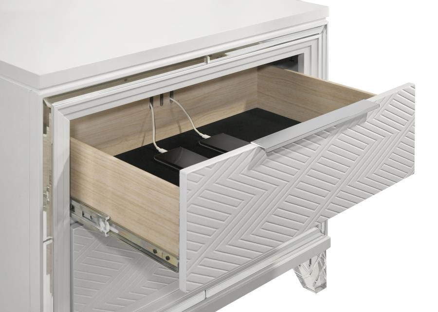 Marmore 4-piece  Bedroom Set White