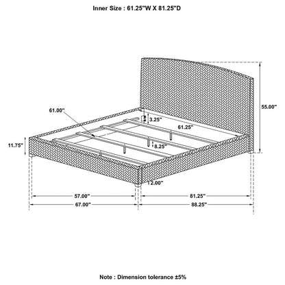 Laughton Banana Leaf Panel Bed Amber (mattress not included)