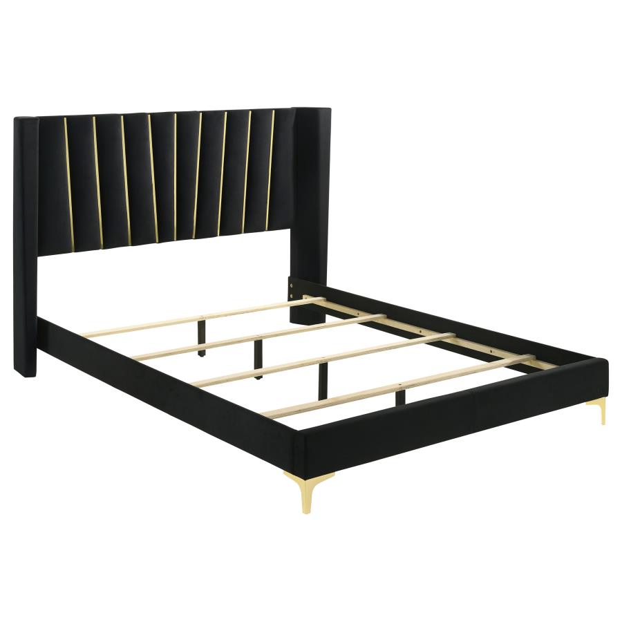 Kendall 4-piece Bedroom Set Black	( mattress not included)