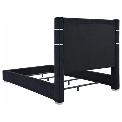 Tisdall Upholstered  Flame Visualizer Bed Black