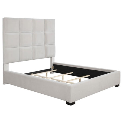 Panes Upholstered  Panel Bed Beige (mattress not included)