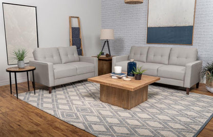Bowen 3-piece Upholstered Track Arm Tufted Sofa Set Grey or Beige