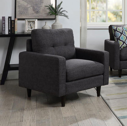 Watsonville 3-piece Upholstered Track Arm Sofa Set Grey