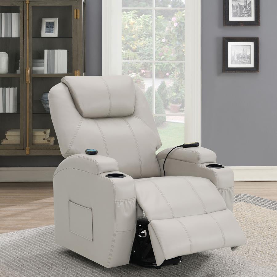 Sanger Upholstered Power Lift Massage Recliner
