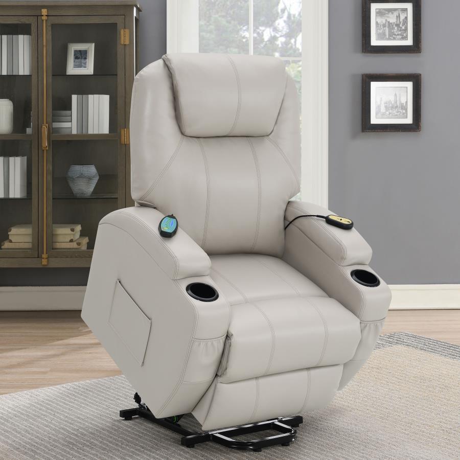 Sanger Upholstered Power Lift Massage Recliner
