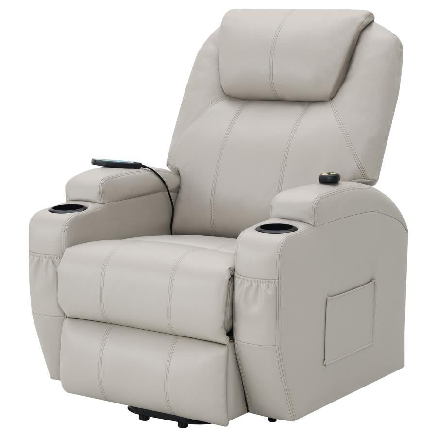 Sanger Upholstered Power Lift Massage Recliner