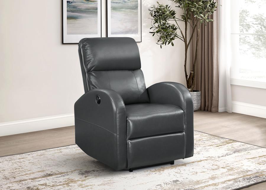Grant Upholstered Power Recliner Chair Brown or grey