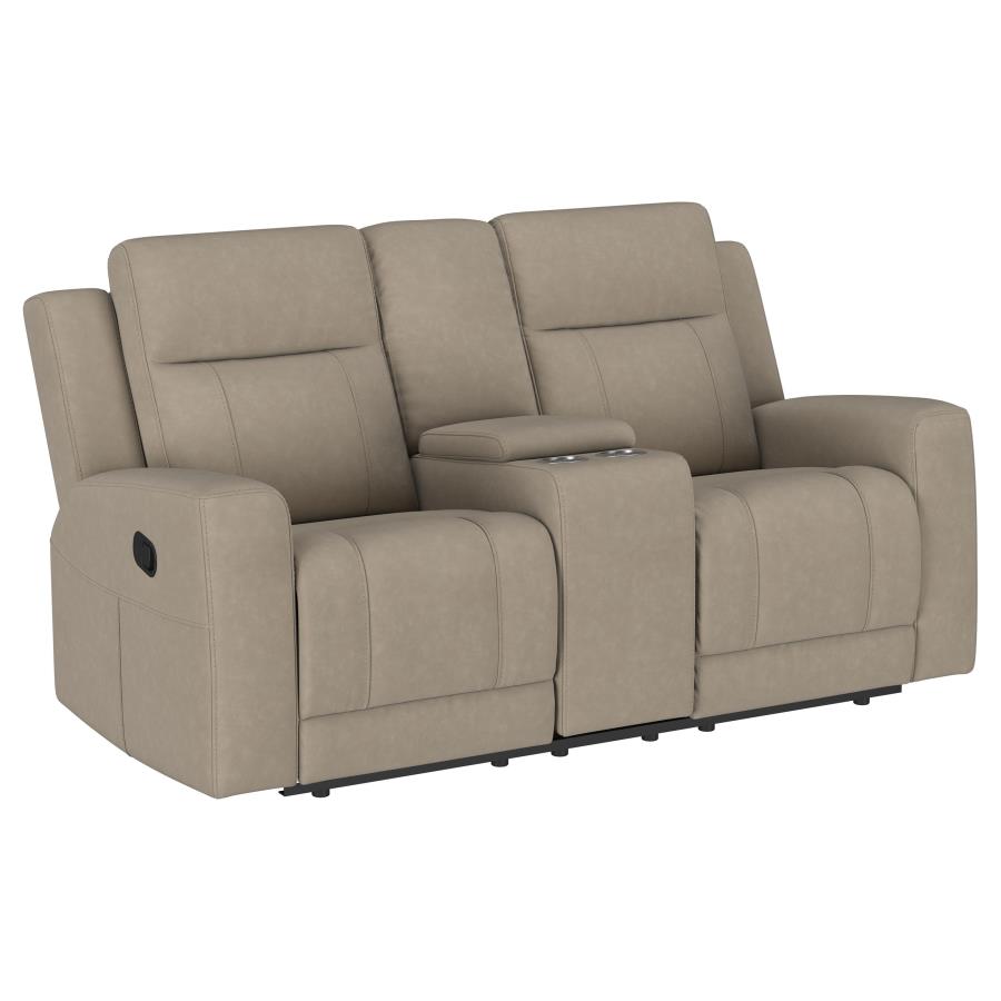 Brentwood 3-piece Upholstered Reclining Sofa Set Taupe beige or black
