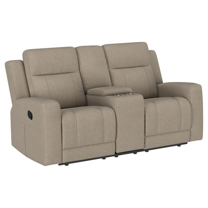 Brentwood 3-piece Upholstered Reclining Sofa Set Taupe beige or black